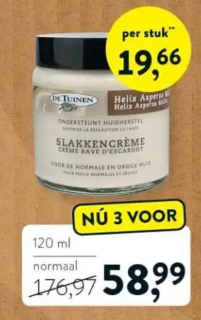 Holland & Barrett Slakken creme 120ml aanbieding