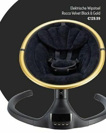 Baby & Tiener X-adventure elektrische wipstoel rocco velvet black + gold aanbieding