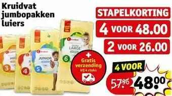 Kruidvat Kruidvat jumbopakken luiers aanbieding