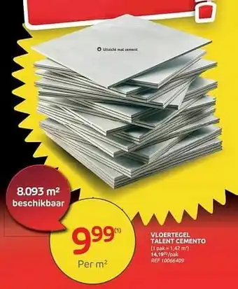 Brico Vloertegel talent cemento aanbieding