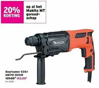 GAMMA Makita boorhamer sds+ m8701 800w aanbieding