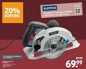 GAMMA Gamma cirkelzaag cz-1600w aanbieding