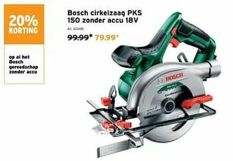 GAMMA Bosch cirkelzaag pks 150 zonder accu 18v aanbieding