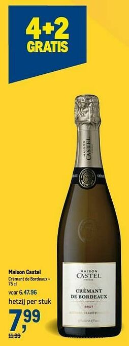Makro Maison castel crémant de bordeaux aanbieding