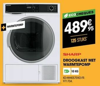 Electro Depot Sharp droogkast met warmtepomp kd-hhh0s7ew2-fr. aanbieding
