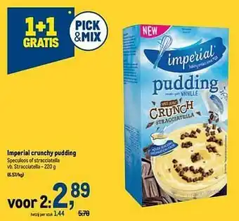 Makro Imperial crunchy pudding stracciatella aanbieding