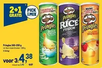 Makro Pringles sour cream + onion aanbieding