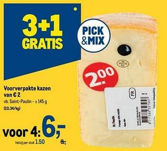 Makro Voorverpakte kazen saint-paulin aanbieding