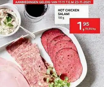Alvo Hot chicken salami aanbieding