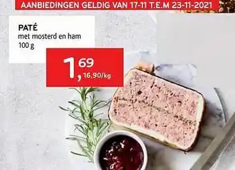 Paté met mosterd en ham