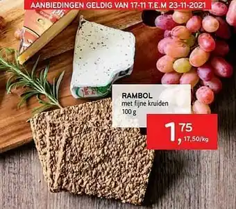 Alvo Rambol met fijne kruiden aanbieding