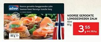 Alvo Noorse gerookte longgesneden zalm alvo aanbieding