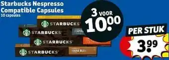 Kruidvat Starbucks nespresso compatible capsules aanbieding