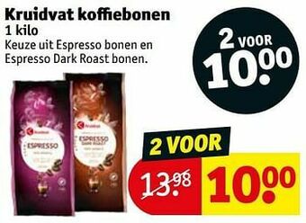 Kruidvat Kruidvat koffiebonen aanbieding
