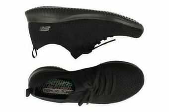 Berca Shoes Skechers Sneaker Laag Dames Vegan Air Cooled Memory Foam - Zwart aanbieding