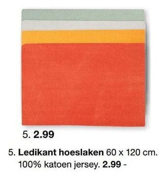 Zeeman Ledikant hoeslaken 60x120cm aanbieding