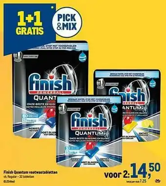 Makro Finish quantum vaatwastabletten regular aanbieding