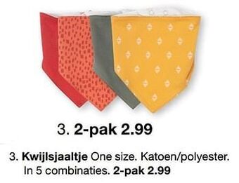 Zeeman Kwijlsjaaltje aanbieding