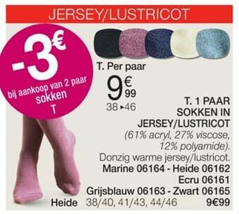 Damart 1 paar sokken in jersey-lustricot aanbieding