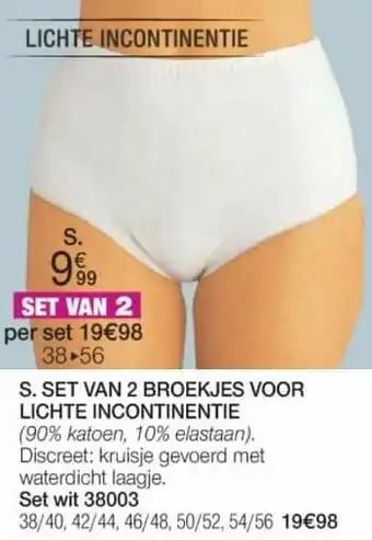 Damart Set van 2 broekjes voor lichte incontinente aanbieding