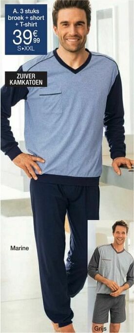 Damart Broek + short + t-shirt aanbieding