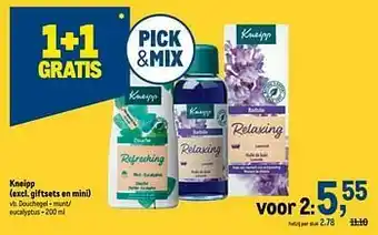 Makro Kneipp douchegel - munt- eucalyptus aanbieding