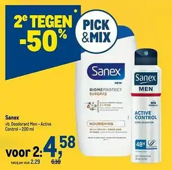 Sanex deodorant men - active control