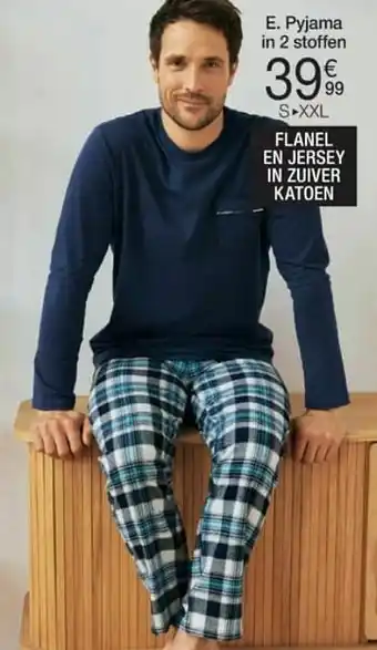 Damart Pyjama in 2 stoffen aanbieding