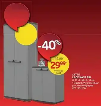 Brico Lage kast piu aanbieding