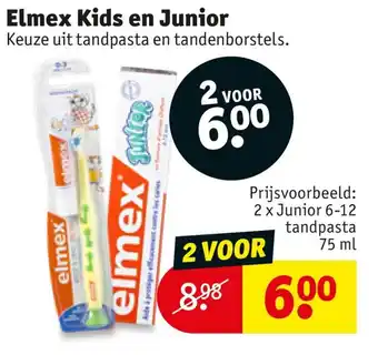 Kruidvat Elmex Kids en Junior aanbieding