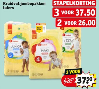 Kruidvat Kruidvat jumbopakken luiers aanbieding