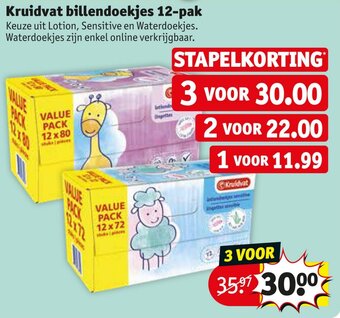 Kruidvat Kruidvat billendoekjes 12-pak aanbieding