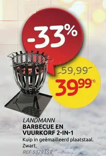 Brico Barbecue en vuurkorf 2-in-1 aanbieding