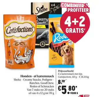 Delhaize Honden- of kattensnack aanbieding