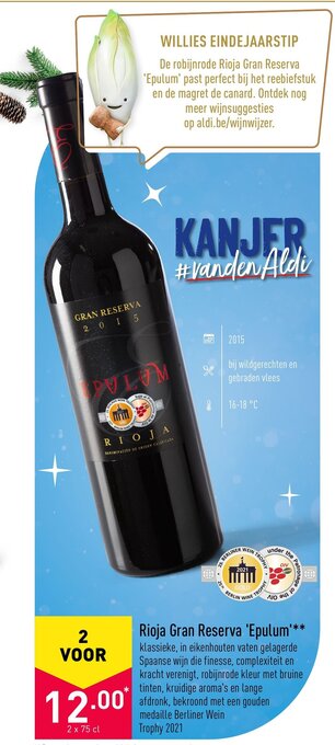 ALDI Rioja Gran Reserva Epulum aanbieding