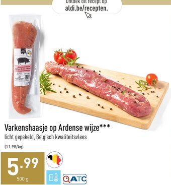 ALDI Varkenshaasje op Ardense wijze 500g aanbieding