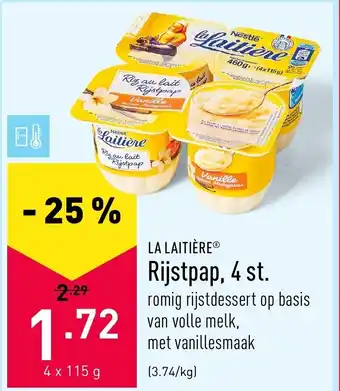 ALDI Rijstpap, 4 st. 4 x 115g aanbieding
