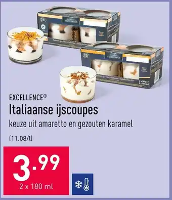 ALDI Italiaanse ijscoupes 2 x 180ml aanbieding