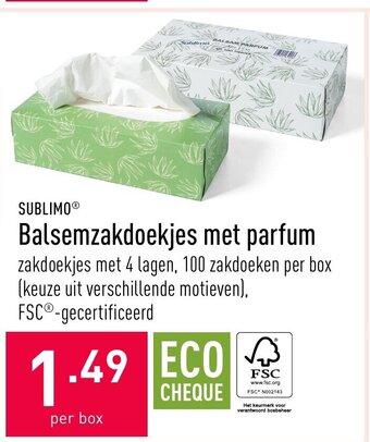 Balsemzakdoekjes met parfum