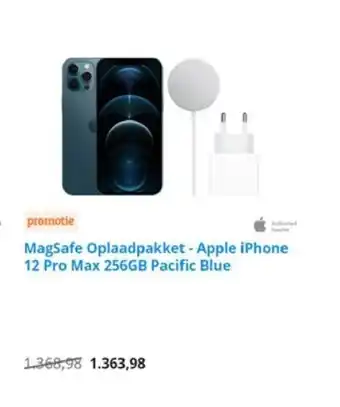 MagSafe Oplaadpakket - Apple iPhone 12 Pro Max 256GB Pacific Blue