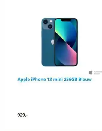 Coolblue Apple iPhone 13 mini 256GB Blauw aanbieding