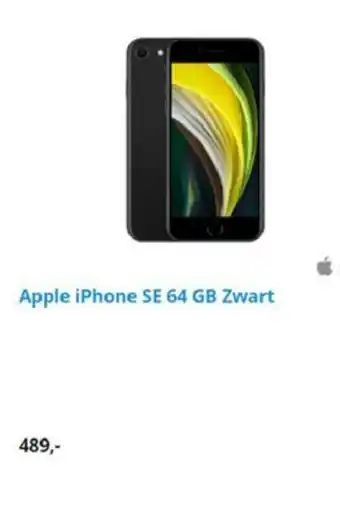 Coolblue Apple iPhone Se 64GB Zwart aanbieding