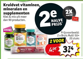 Kruidvat Kruidvat vitaminen, mineralen en supplementen aanbieding