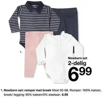 Zeeman Newborn set: romper met broek aanbieding