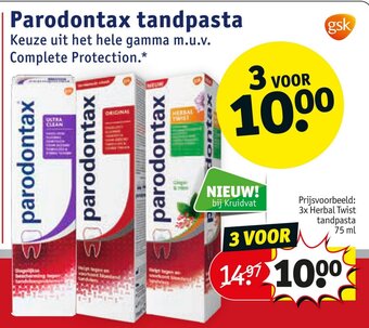 Kruidvat Parodontax tandpasta aanbieding