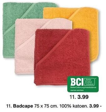 Zeeman Badcape 75x75cm aanbieding
