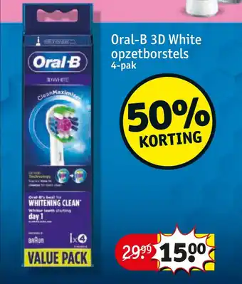 Kruidvat Oral-B 3D White opzetborstels 4-pak aanbieding