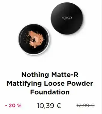 Kiko Nothing Matte-R Mattifying Loose Powder Foundation