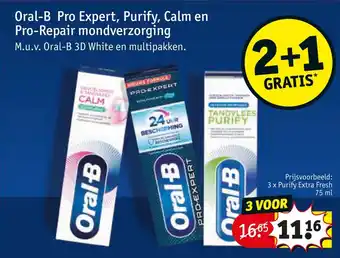 Kruidvat Oral-B Pro Expert, Purify, Calm en Pro-Repair mondverzorging aanbieding