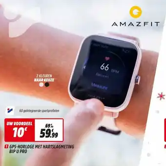 Amazfit GPS-horloge met hartslagmeting BIP U PRO